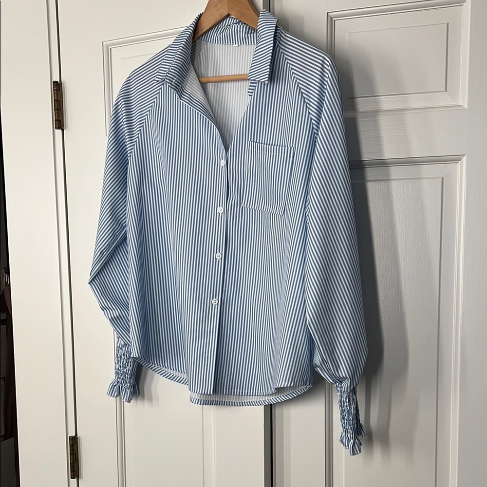 Blue Striped Blouse